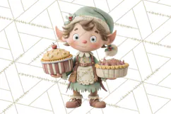 Christmas Elves Clipart PNG, Classic Santa’s Workshop Product Image 2
