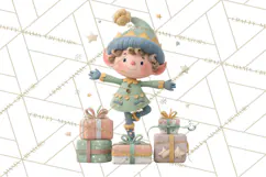 Christmas Elves Clipart PNG, Classic Santa’s Workshop Product Image 4