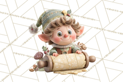 Christmas Elves Clipart PNG, Classic Santa’s Workshop Product Image 5