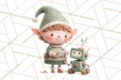Christmas Elves Clipart PNG, Classic Santa’s Workshop Product Image 3