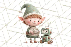 Christmas Elves Clipart PNG, Classic Santa’s Workshop Product Image 3