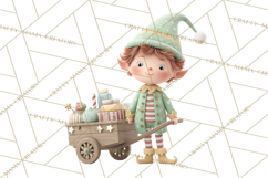 Christmas Elves Clipart PNG, Classic Santa’s Workshop Product Image 4
