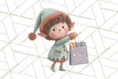 Christmas Elves Clipart PNG, Classic Santa’s Workshop Product Image 5