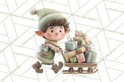 Christmas Elves Clipart PNG, Classic Santa’s Workshop Product Image 2