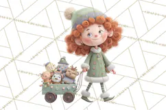 Christmas Elves Clipart PNG, Classic Santa’s Workshop Product Image 3