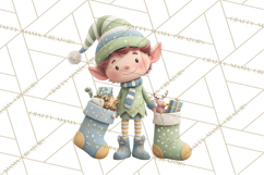 Christmas Elves Clipart PNG, Classic Santa’s Workshop Product Image 4