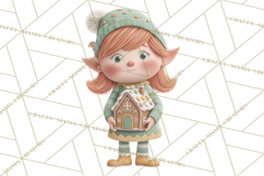 Christmas Elves Clipart PNG, Classic Santa’s Workshop Product Image 3