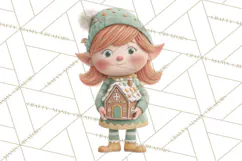 Christmas Elves Clipart PNG, Classic Santa’s Workshop Product Image 3