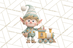 Christmas Elves Clipart PNG, Classic Santa’s Workshop Product Image 4