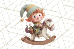 Christmas Elves Clipart PNG, Classic Santa’s Workshop Product Image 5