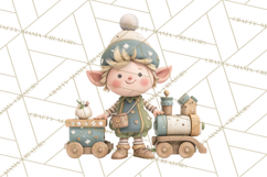 Christmas Elves Clipart PNG, Classic Santa’s Workshop Product Image 3