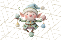 Christmas Elves Clipart PNG, Classic Santa’s Workshop Product Image 4