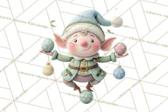 Christmas Elves Clipart PNG, Classic Santa’s Workshop Product Image 4