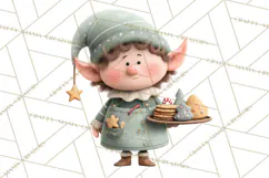 Christmas Elves Clipart PNG, Classic Santa’s Workshop Product Image 5