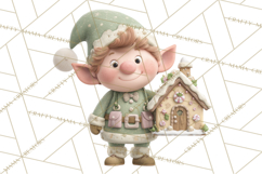 Christmas Elves Clipart PNG, Classic Santa’s Workshop Product Image 4