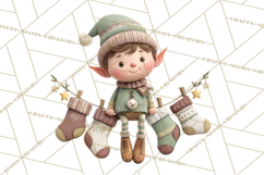 Christmas Elves Clipart PNG, Classic Santa’s Workshop Product Image 2