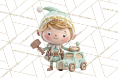 Christmas Elves Clipart PNG, Classic Santa’s Workshop Product Image 5