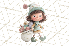 Christmas Elves Clipart PNG, Classic Santa’s Workshop Product Image 5