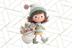 Christmas Elves Clipart PNG, Classic Santa’s Workshop Product Image 5