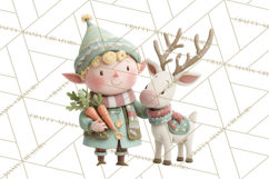 Christmas Elves Clipart PNG, Classic Santa’s Workshop Product Image 3