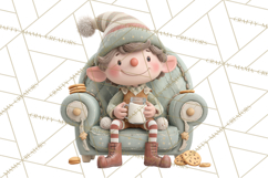 Christmas Elves Clipart PNG, Classic Santa’s Workshop Product Image 4