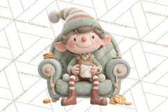 Christmas Elves Clipart PNG, Classic Santa’s Workshop Product Image 4