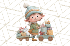 Christmas Elves Clipart PNG, Classic Santa’s Workshop Product Image 2