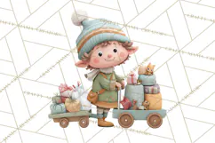 Christmas Elves Clipart PNG, Classic Santa’s Workshop Product Image 2