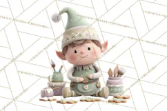 Christmas Elves Clipart PNG, Classic Santa’s Workshop Product Image 4