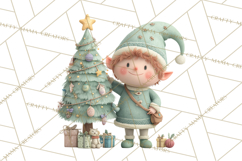 Christmas Elves Clipart PNG, Classic Santa’s Workshop Product Image 5
