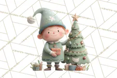 Christmas Elves Clipart PNG, Classic Santa’s Workshop Product Image 2