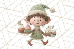 Christmas Elves Clipart PNG, Classic Santa’s Workshop Product Image 3
