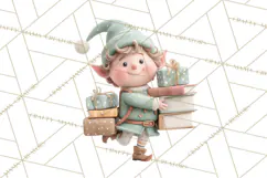 Christmas Elves Clipart PNG, Classic Santa’s Workshop Product Image 4