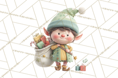 Christmas Elves Clipart PNG, Classic Santa’s Workshop Product Image 5