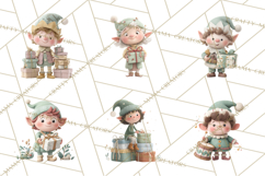 Christmas Elves Clipart PNG, Classic Santa’s Workshop Product Image 8