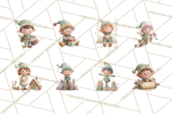 Christmas Elves Clipart PNG, Classic Santa’s Workshop Product Image 2