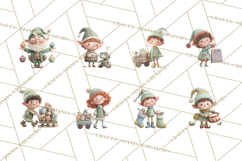 Christmas Elves Clipart PNG, Classic Santa’s Workshop Product Image 5