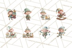 Christmas Elves Clipart PNG, Classic Santa’s Workshop Product Image 3