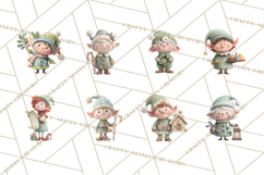 Christmas Elves Clipart PNG, Classic Santa’s Workshop Product Image 4