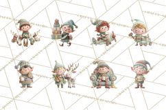 Christmas Elves Clipart PNG, Classic Santa’s Workshop Product Image 7