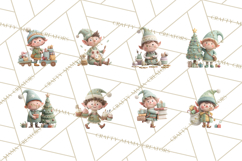 Christmas Elves Clipart PNG, Classic Santa’s Workshop Product Image 6
