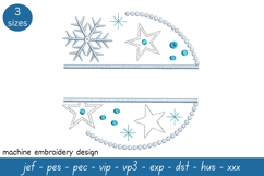 Name Frame Embroidery Design - Christmas Pattern Product Image 2