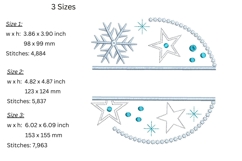 Name Frame Embroidery Design - Christmas Pattern Product Image 3