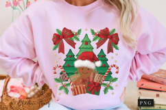 Coquette Embroidery Christmas PNG Product Image 5