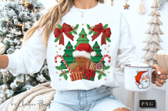 Coquette Embroidery Christmas PNG Product Image 8