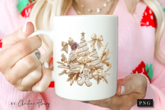 Coquette Embroidery Christmas PNG Product Image 2