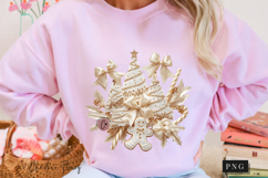 Coquette Embroidery Christmas PNG Product Image 10