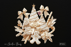 Coquette Embroidery Christmas PNG Product Image 4