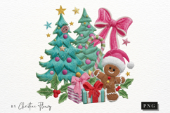 Coquette Embroidery Christmas PNG Product Image 4