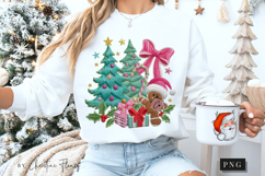 Coquette Embroidery Christmas PNG Product Image 5